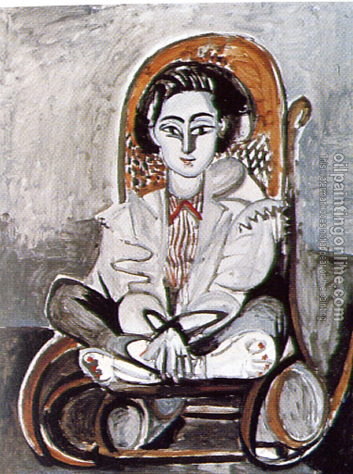 Picasso, Pablo - jacqueline in a rocking chair